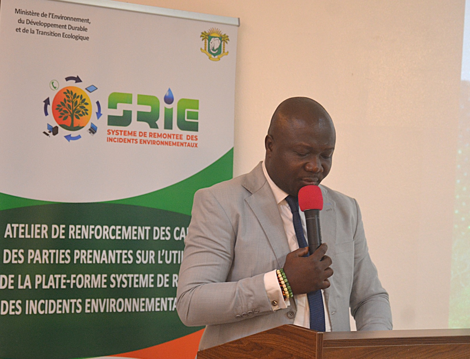 Atelier de Renforcement des Capacités des Parties Prenantes sur l’utilisation de la plateforme « Système de Remontée des Incidents Environnementaux (SRIE) »